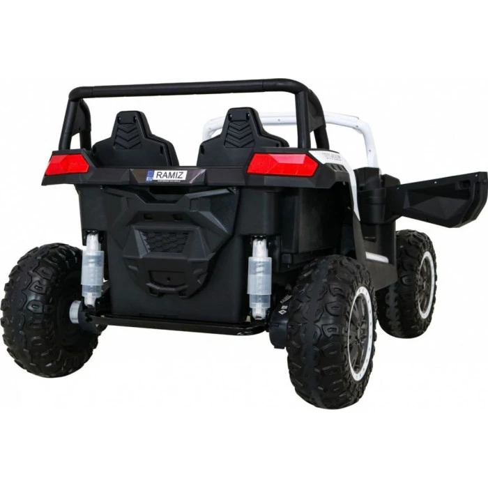 Детская аккумуляторная машинка Багги Strong Racing ATV для 2 детей Белая