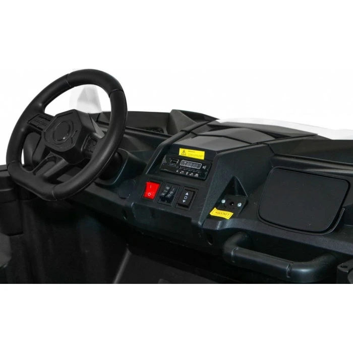 Детская аккумуляторная машинка Багги Strong Racing ATV для 2 детей Белая