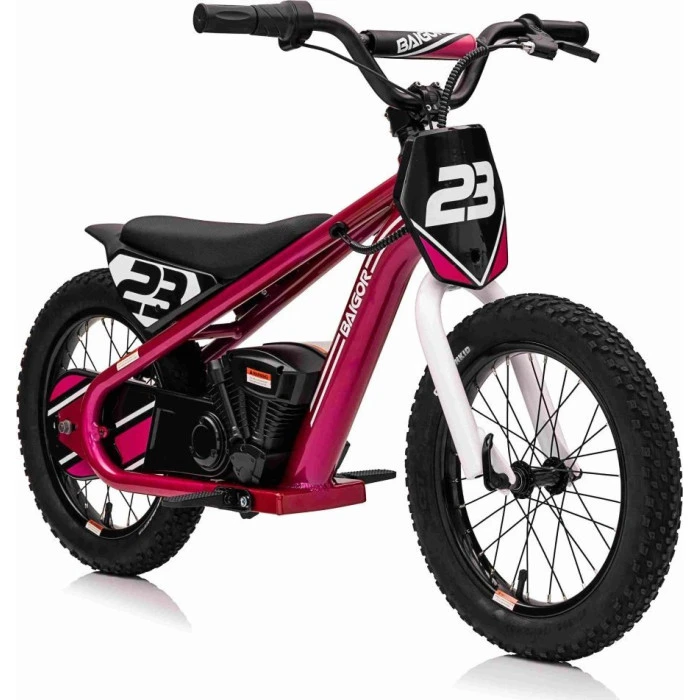 Дитячий акумуляторний мотоцикл BAIGOR 23 PRO Рожевий