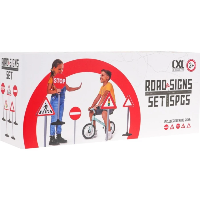Дитячий набір з 5 дорожніх знаків 3+