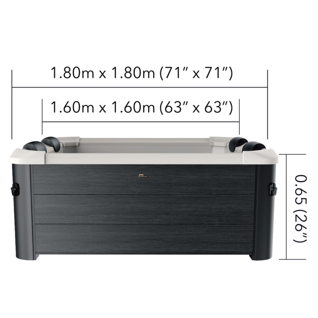 Джакузи садовое MSpa Frame Oslo 160 см х 65 см 6-местное
