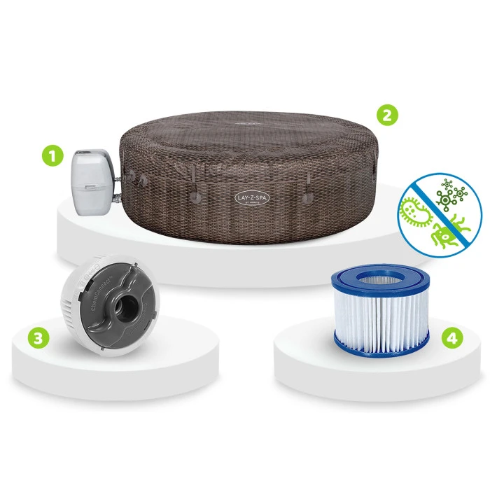 Джакузі-SPA надувне Bestway 6001P Lay-Z Bali 7-місне