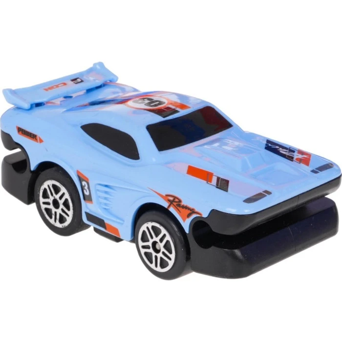 Автотрек с лестницей 3+ Элементы конструкции 90 шт. + Авто со светодиодами + Аксессуары