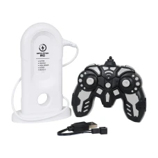 Машинка дитяча Ramiz 9076 на дистанційному керуванні + зарядна станція, чорно-сіра