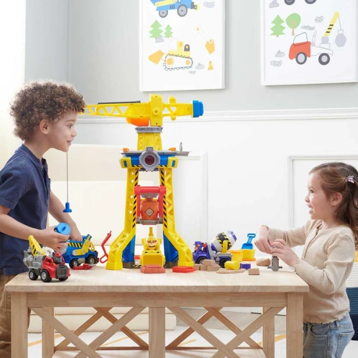 Машинки детские Spin Master Кремез и команда: Подъемный кран-башня Бухты строителей "Щенячий патруль"