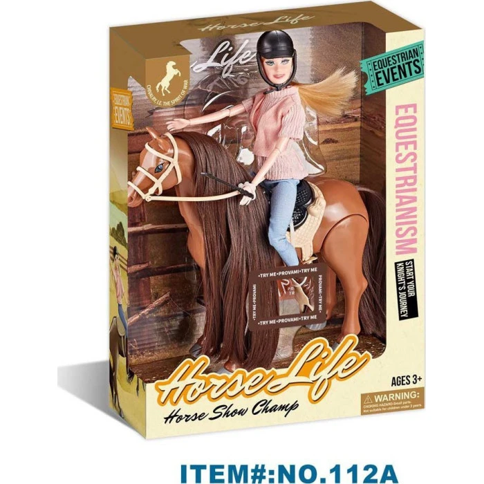 Дитячий набір Лялька з конем + аксесуари ZDZ.112A