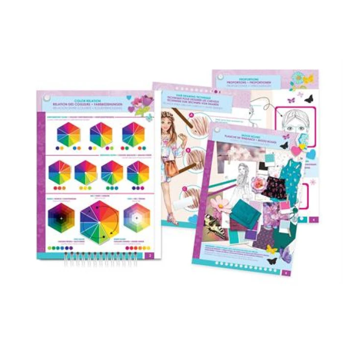 Набор для творчества Make it Real Блокнот с трафаретами Цветочная фантазия (MR3202)