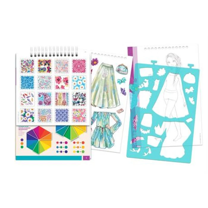 Набор для творчества Make it Real Блокнот с трафаретами Цветочная фантазия (MR3202)