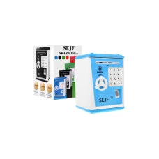 Детская копилка сейф для детей 3+ Голубая