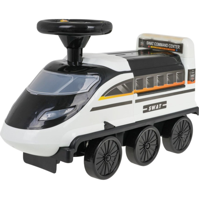 Дитячий інтерактивний поліцейський толокар Ride-On 2in1 Police Black and White 3+