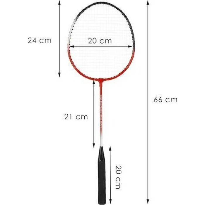 Ракетки для бадминтона Springos UNIWERSALNY KG0008, черно-красный.