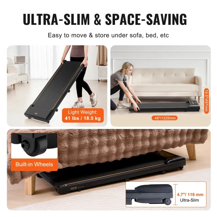 Беговая дорожка электрическая VEVOR С7, черная