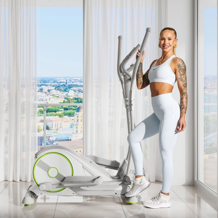 Орбитрек электромагнитный Zipro Wave бело-серый