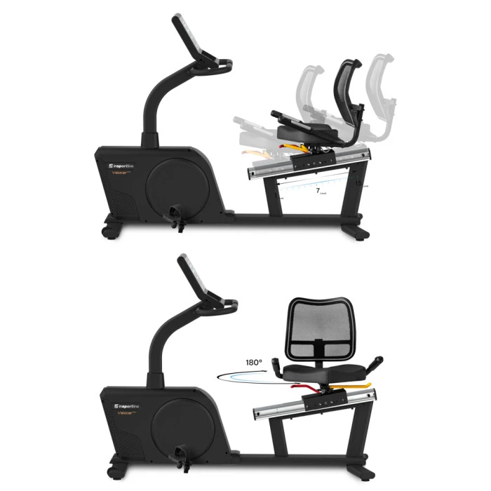 Велотренажер горизонтальний електричний inSPORTline Velocer RMB чорний