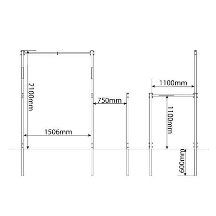 Турнік вуличний для підтягування з брусами K-SPORT KSOZ003