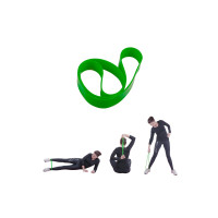 Лента-эспандер для упражнений inSPORTline Hangy Heavy 27,5 см зеленая