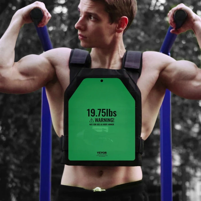 Плиты для весового жилета VEVOR 8,9 кг, зеленые.