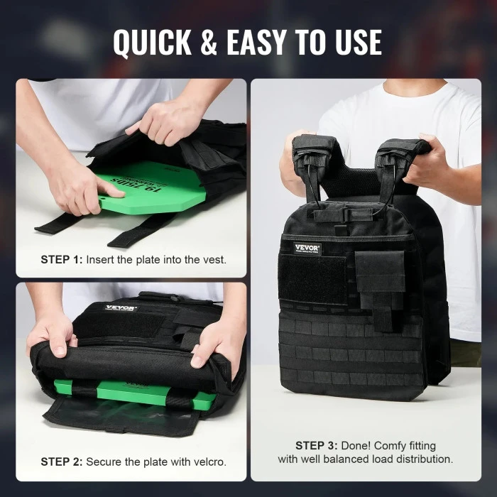 Плиты для весового жилета VEVOR 8,9 кг, зеленые.