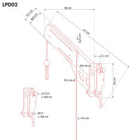 Тяга вертикальная для фитнес-станции HMS LPD02
