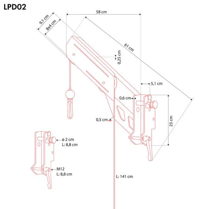 Тяга вертикальна для фітнес-станції HMS LPD02