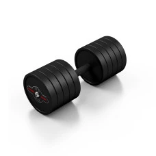 Гантель стальная прорезиненная Marbo Sport 37,5 кг черная