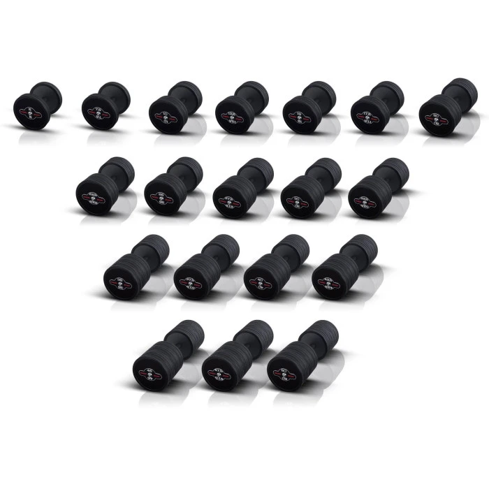 Гантель сталева прогумована Marbo Sport 37,5 кг чорна