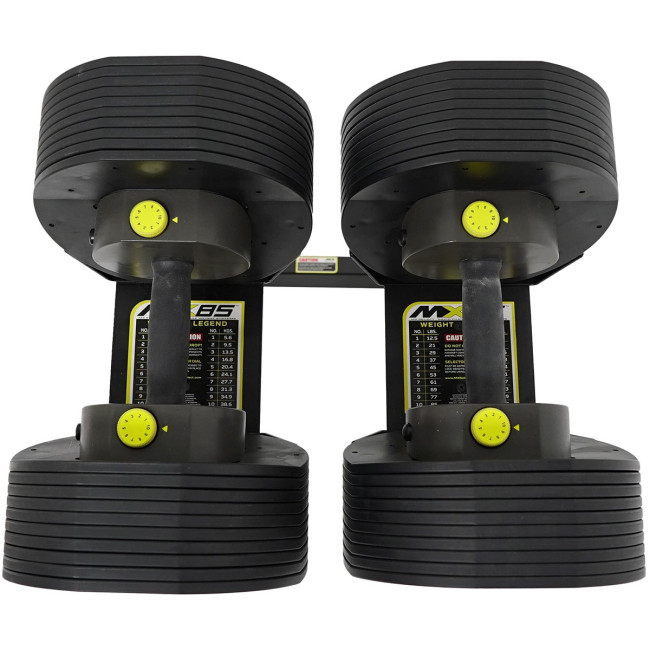 Гантели регулируемые MX SELECT MX85 Dumbbell 5,6 - 38,6 КГ + ПОДСТАВКА