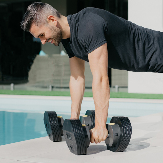 Гантели регулируемые MX SELECT MX85 Dumbbell 5,6 - 38,6 КГ + ПОДСТАВКА