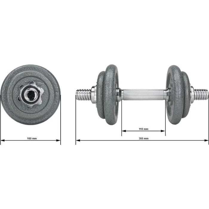 Гантель Vivo FG003 чугун 1 х 10 кг