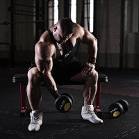 Гантель прорезиненная HMS HG PRO, 60 кг