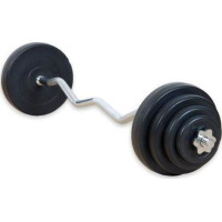 Гриф Movit изогнутый 23,5 кг, гриф + набор весов