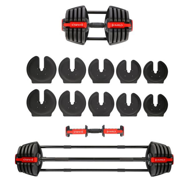 Набор с гантелями 2в1 40 кг. HMS SGR40 PRO SET Набор с гантелями 2в1 40 кг. HMS SGR40 PRO SET