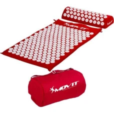 Коврик для точечного массажа Movit с подушкой 75 x 44 см, красный