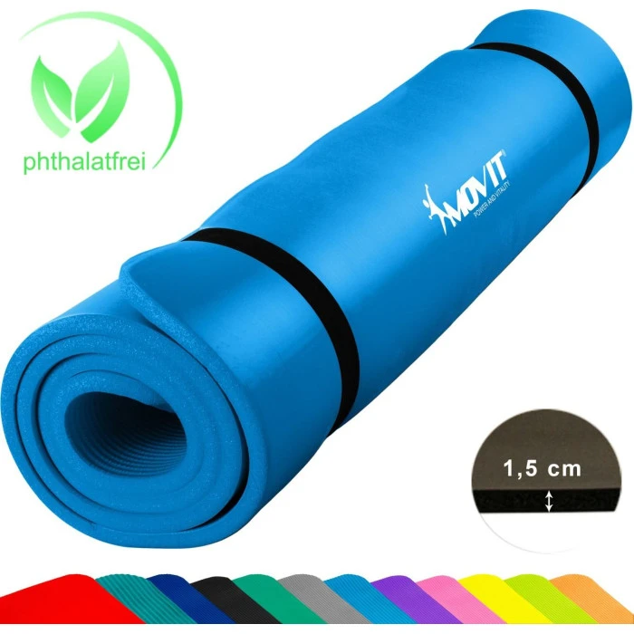Тренировочный коврик Movit M01976 190 см x 100 см x 1,5 см синий