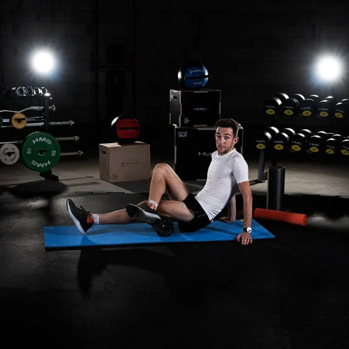 Коврик для фитнеса MFK03 HMS – голубовато-черный