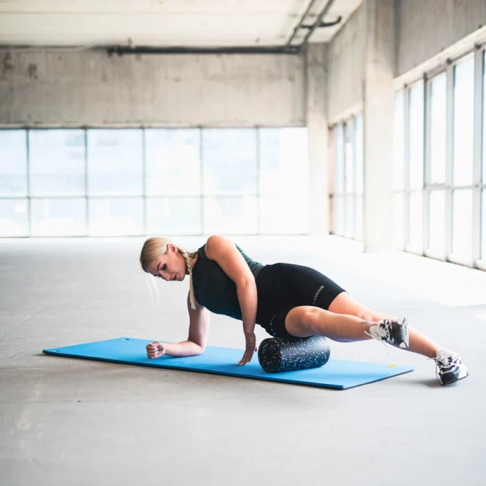 Коврик для фитнеса MFK03 HMS – голубовато-черный