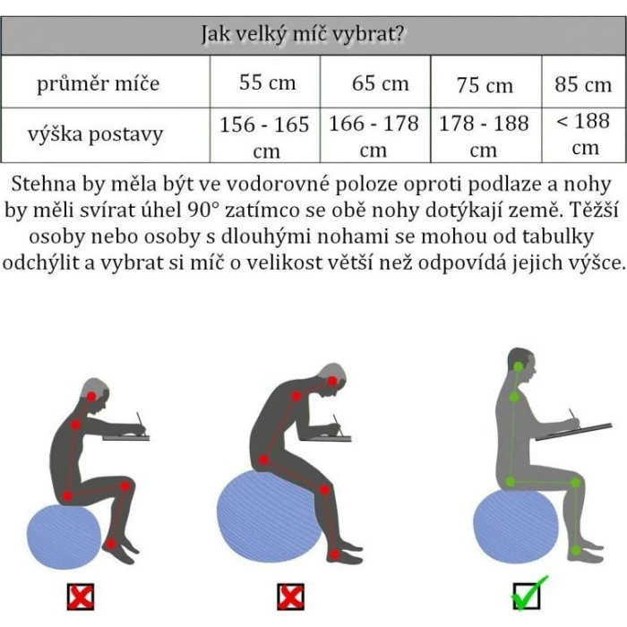 Мяч Movit гимнастический с насосом, 65 см, красный