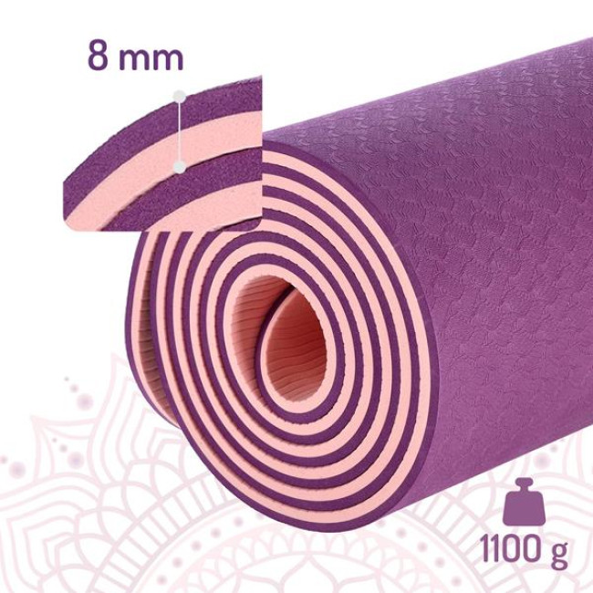 Коврик для йоги YM10 TPE VIOLET HMS