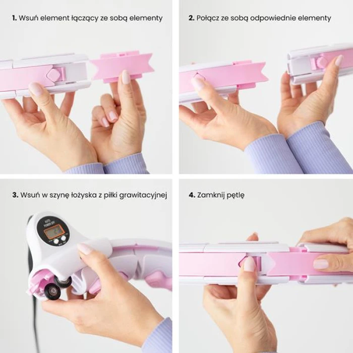 Обруч с весом + счетчик HMS HHW06 розовый