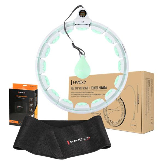 Хула-хуп HMS HHW06 со счетчиком, погрузкой и поясом для похудения BR163, мятный