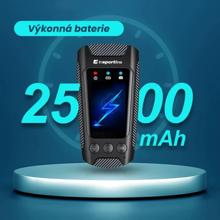 Велокамера 3в1 4K, ліхтарик, клаксон inSPORTline ActionCam Pro