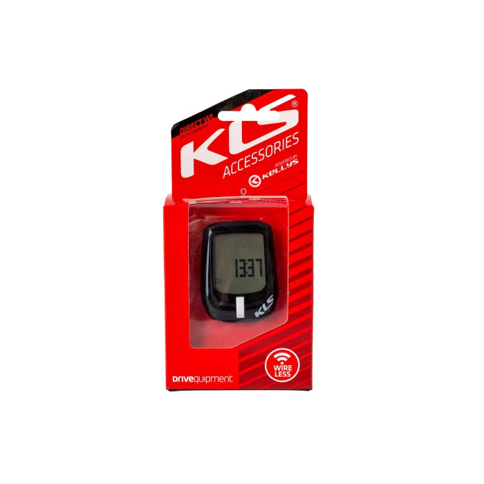 Бездротовий велокомп'ютер KELLYS DIRECT, чорно-білий, 9 функцій