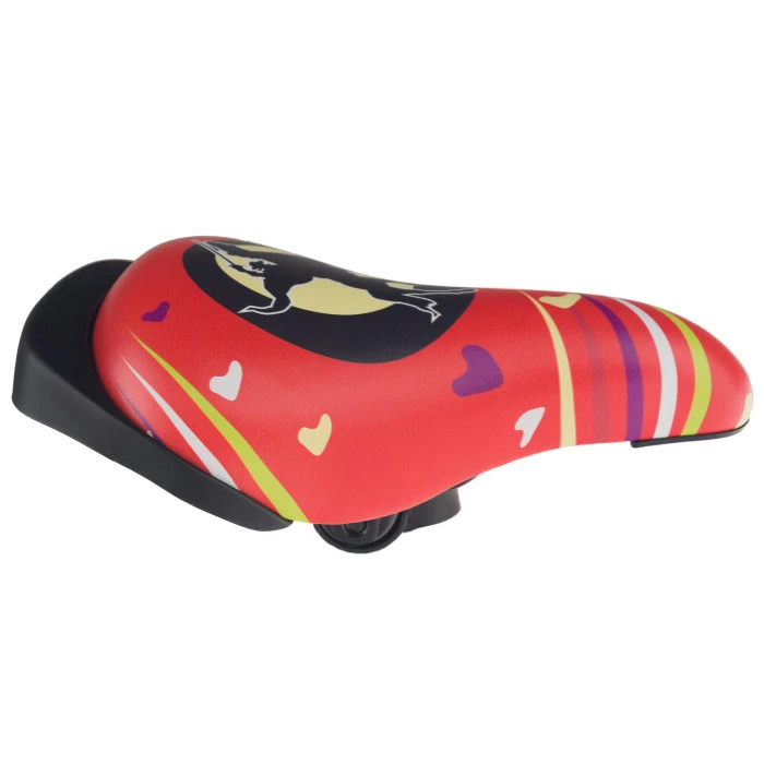 Сідло дитяче 16/20 SM-303 червоне / лицар / + кокетка