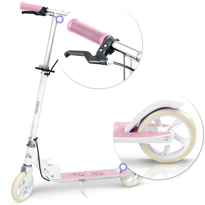 Самокат детский Ricokids Kodi бело-розовый