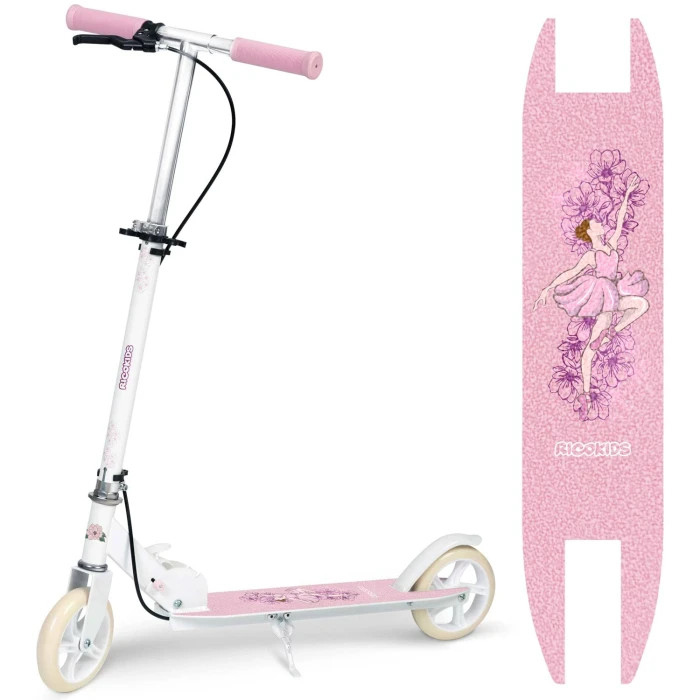 Самокат детский Ricokids Kodi бело-розовый