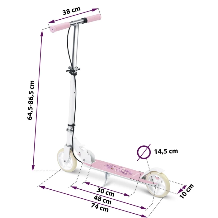 Самокат детский Ricokids Kodi бело-розовый