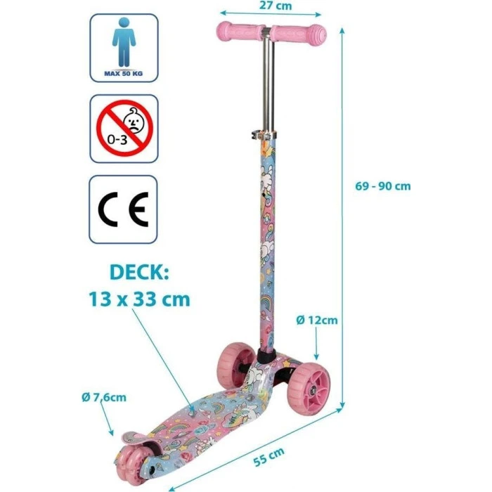 Самокат Enero Maxi Розовый (1024608)