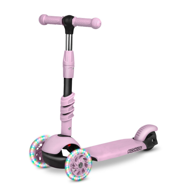 Самокат детский трехколесный Ricokids Cubi розовый