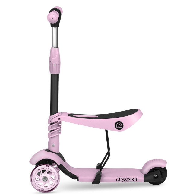 Самокат детский трехколесный Ricokids Cubi розовый