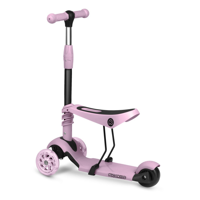 Самокат детский трехколесный Ricokids Cubi розовый